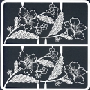 Metall Blumenranke - wei�
